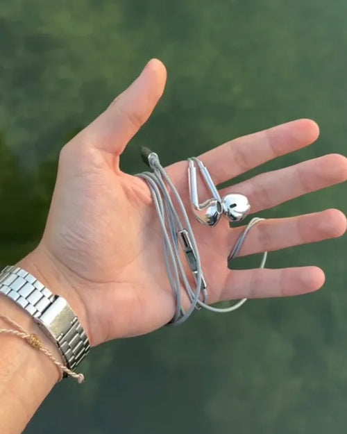 Chrome Apple Earbuds