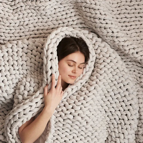 Cotton Weighted Napping Blanket
